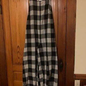 Gigio checked overalls, size large, nwt